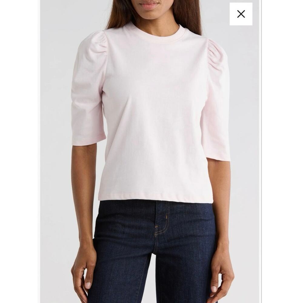 NWOT Women’s FRAME Denim The Jersey Femme T-Shirt in Peony SZ S